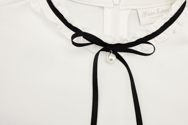 RUFFLED RIBBON TSHIRT