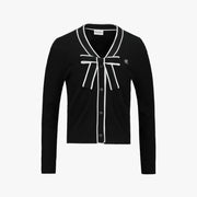 RIBBON V-NECK CARDIGAN