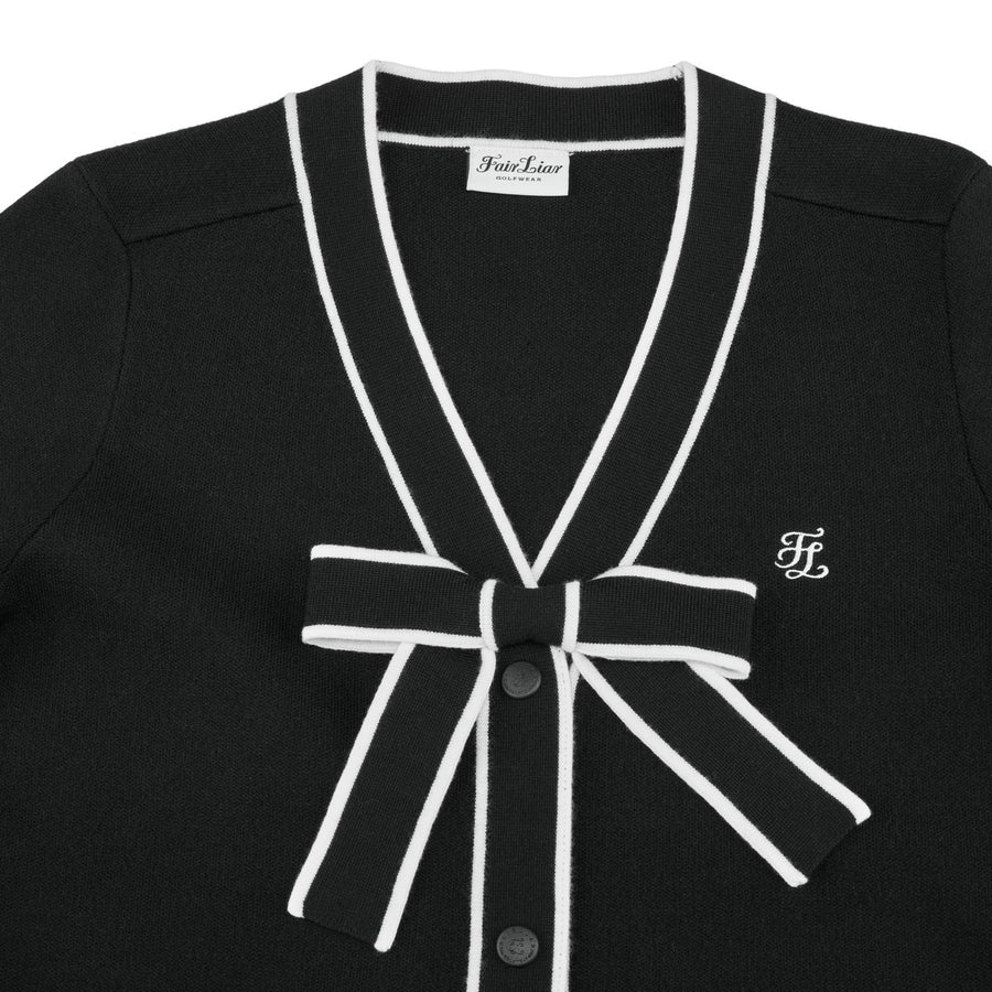 RIBBON V-NECK CARDIGAN