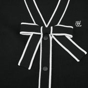 RIBBON V-NECK CARDIGAN