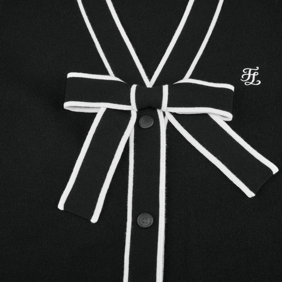 RIBBON V-NECK CARDIGAN