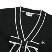 RIBBON V-NECK CARDIGAN