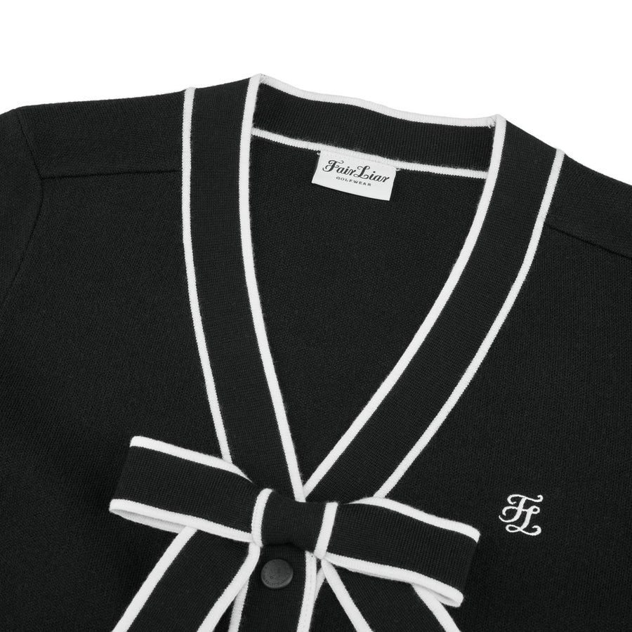 RIBBON V-NECK CARDIGAN