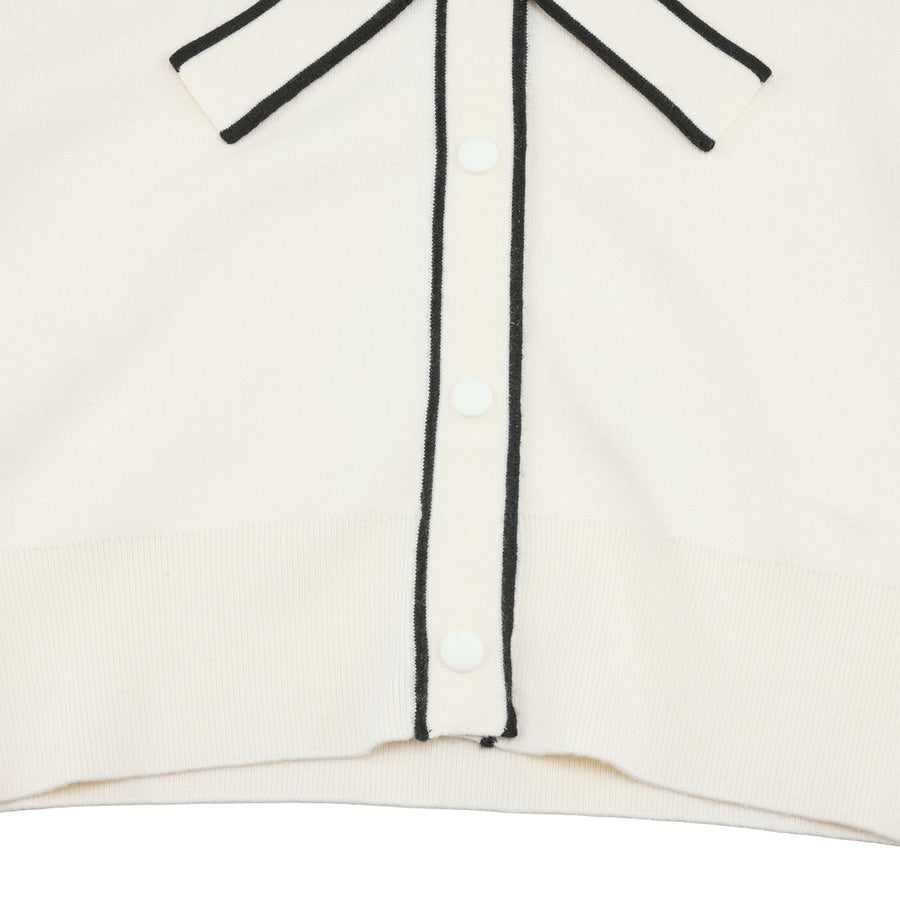 RIBBON V-NECK CARDIGAN