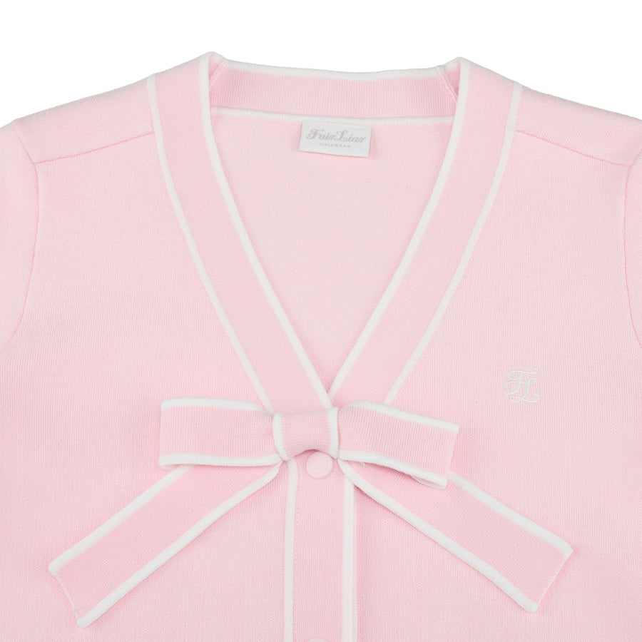 RIBBON V-NECK CARDIGAN