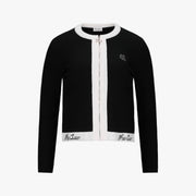 RIBBON ZIPPER CARDIGAN