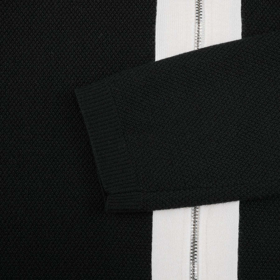 RIBBON ZIPPER CARDIGAN
