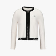 RIBBON ZIPPER CARDIGAN