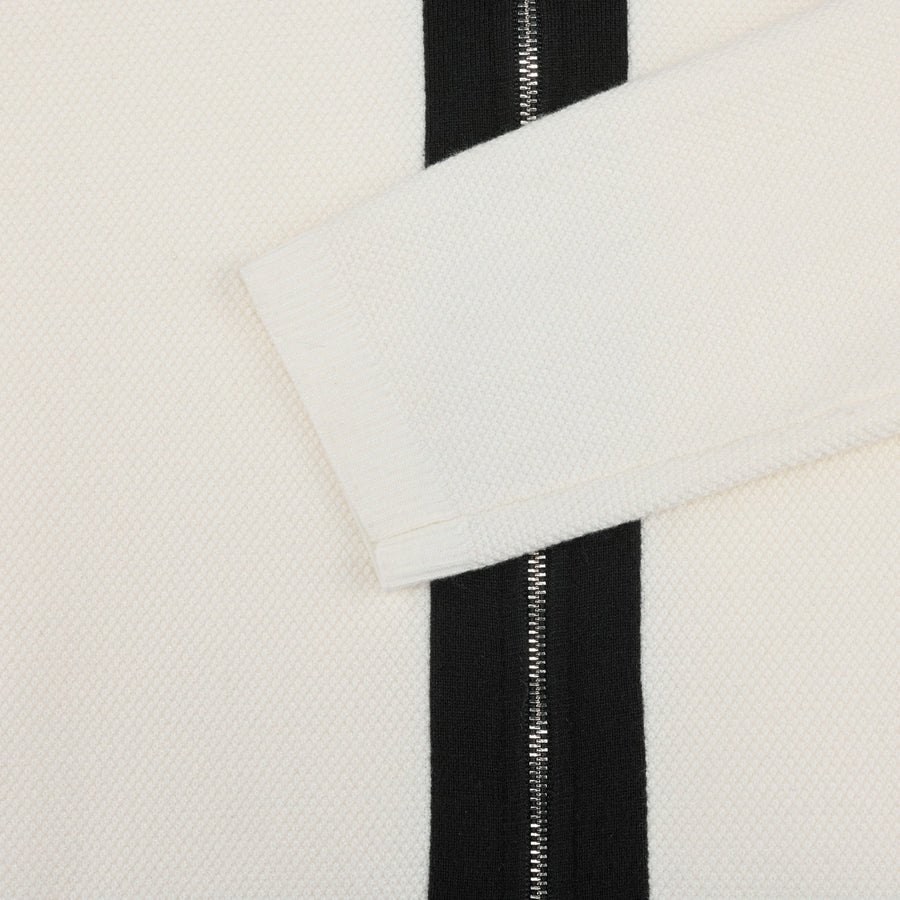 RIBBON ZIPPER CARDIGAN