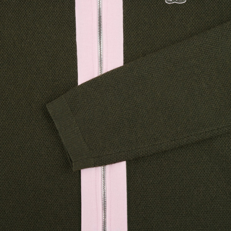 RIBBON ZIPPER CARDIGAN