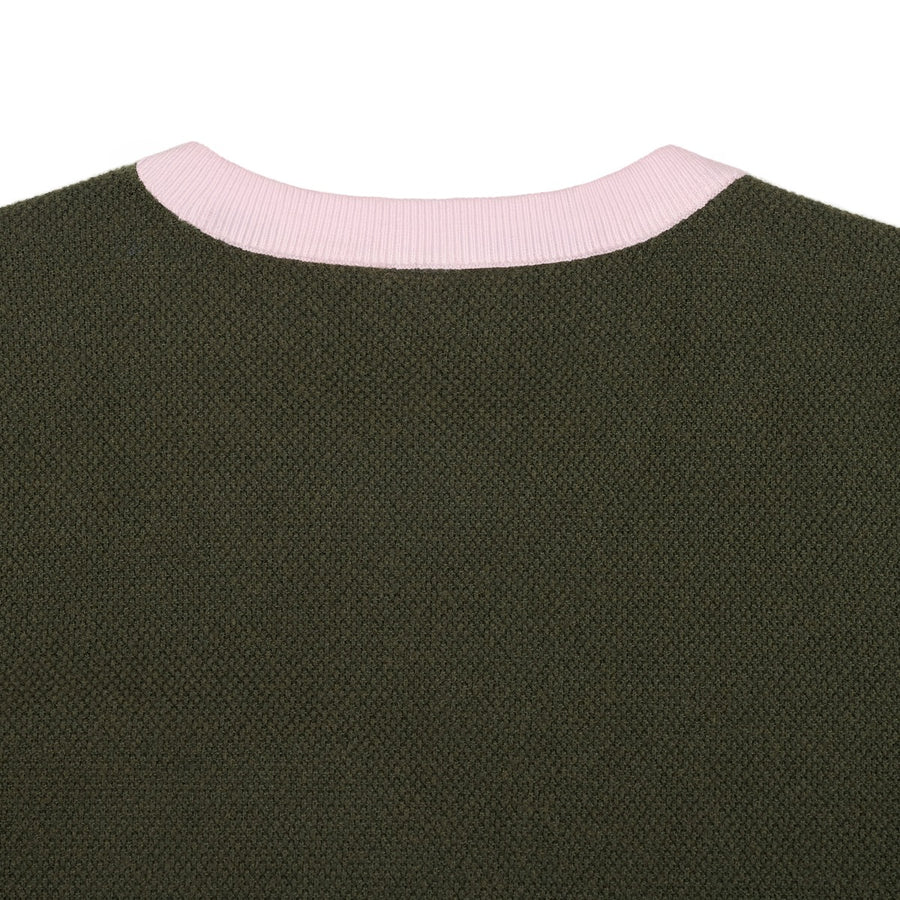 RIBBON ZIPPER CARDIGAN