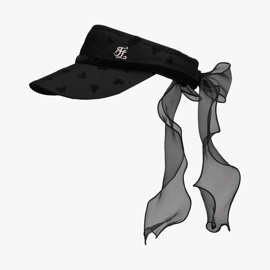 RIBBON VELVET VISOR