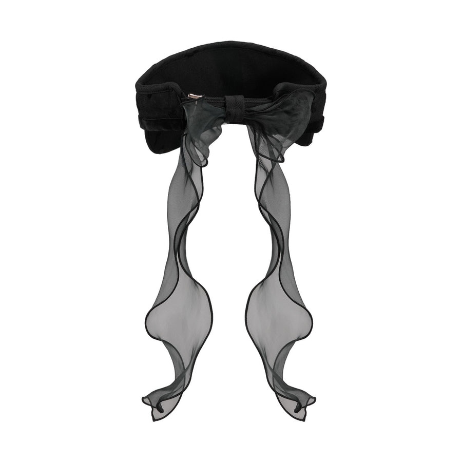 RIBBON VELVET VISOR