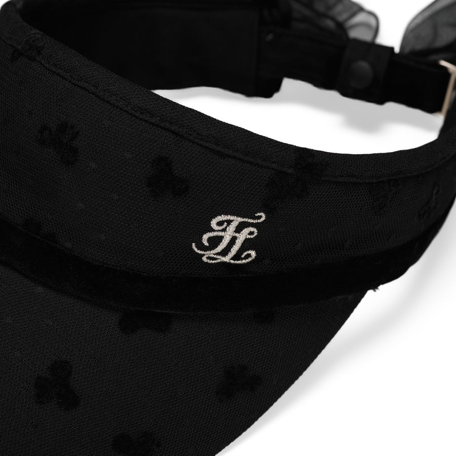 RIBBON VELVET VISOR