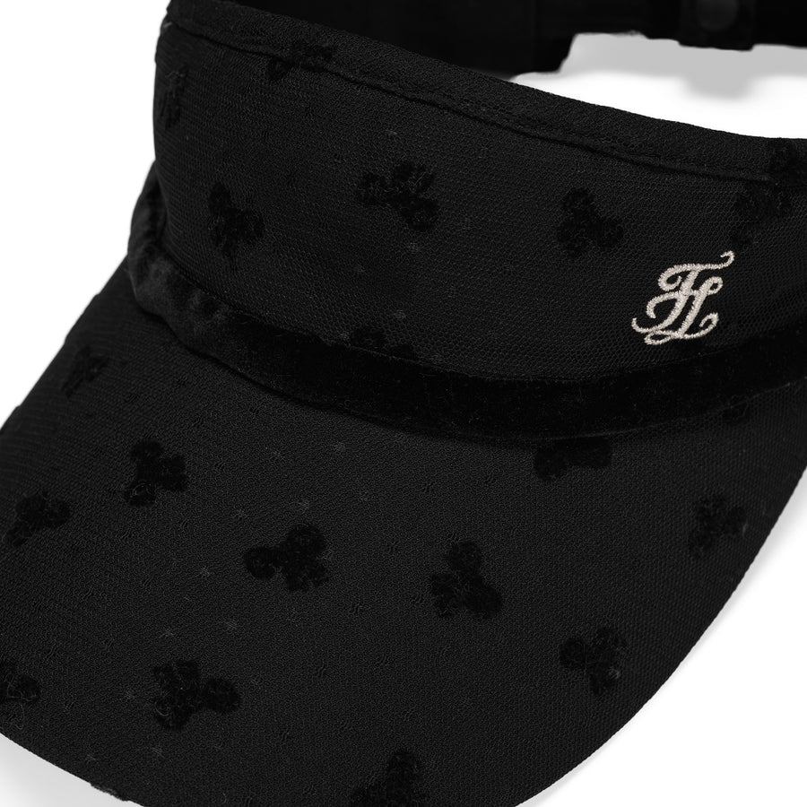 RIBBON VELVET VISOR