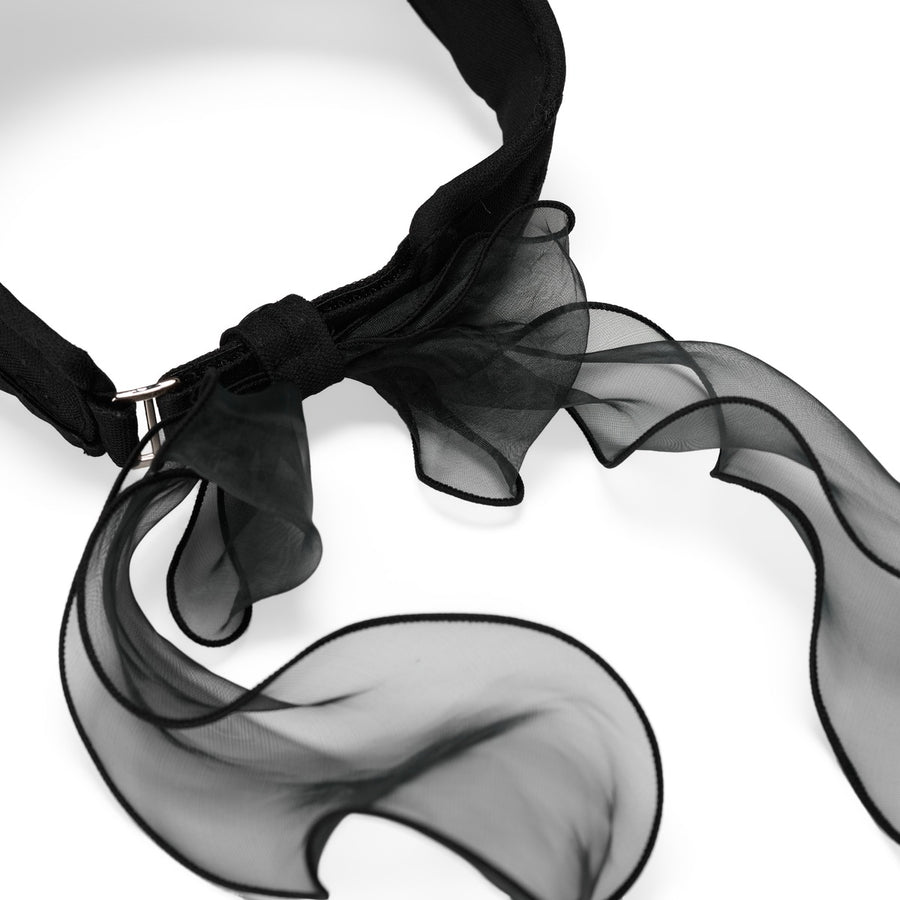 RIBBON VELVET VISOR