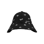 RIBBON EMBROIDED WIDE BUCKET HAT