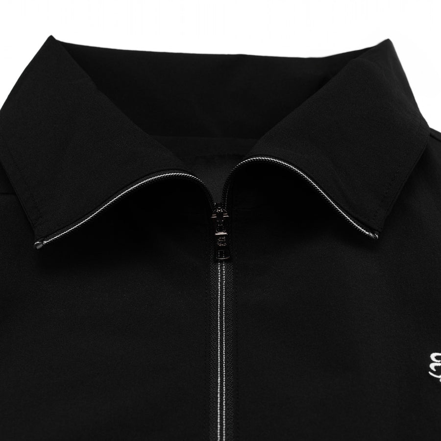 CROPPED SHIRRING ZIP-UP JACKET