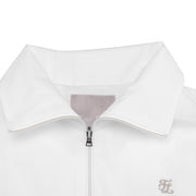 CROPPED SHIRRING ZIP-UP JACKET
