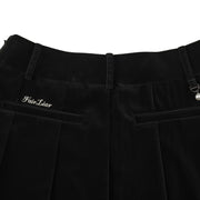 GLOSSY LACE PLEATED SKIRT
