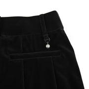 GLOSSY LACE PLEATED SKIRT