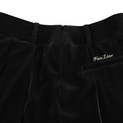 GLOSSY LACE PLEATED SKIRT