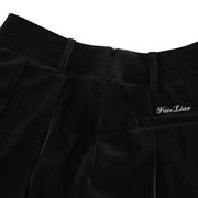 GLOSSY LACE PLEATED SKIRT