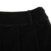 GLOSSY LACE PLEATED SKIRT