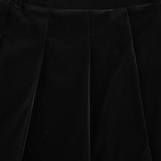 GLOSSY LACE PLEATED SKIRT