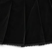 GLOSSY LACE PLEATED SKIRT