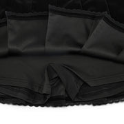 GLOSSY LACE PLEATED SKIRT