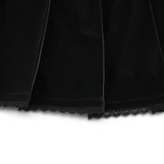 GLOSSY LACE PLEATED SKIRT