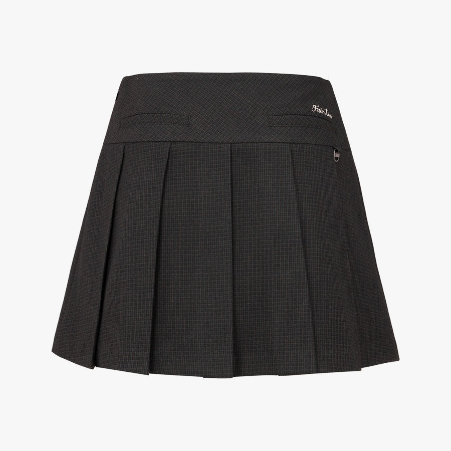 SIDE RIBBON CHECK SKIRT