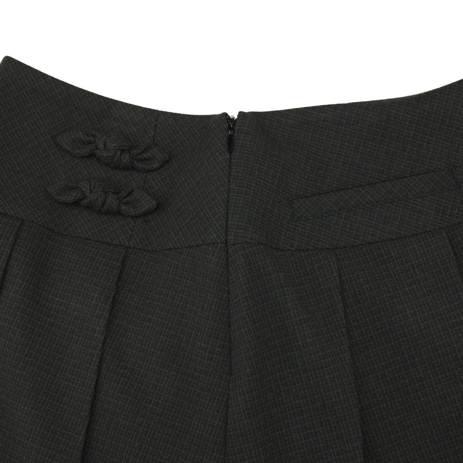 SIDE RIBBON CHECK SKIRT
