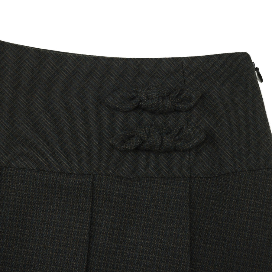 SIDE RIBBON CHECK SKIRT