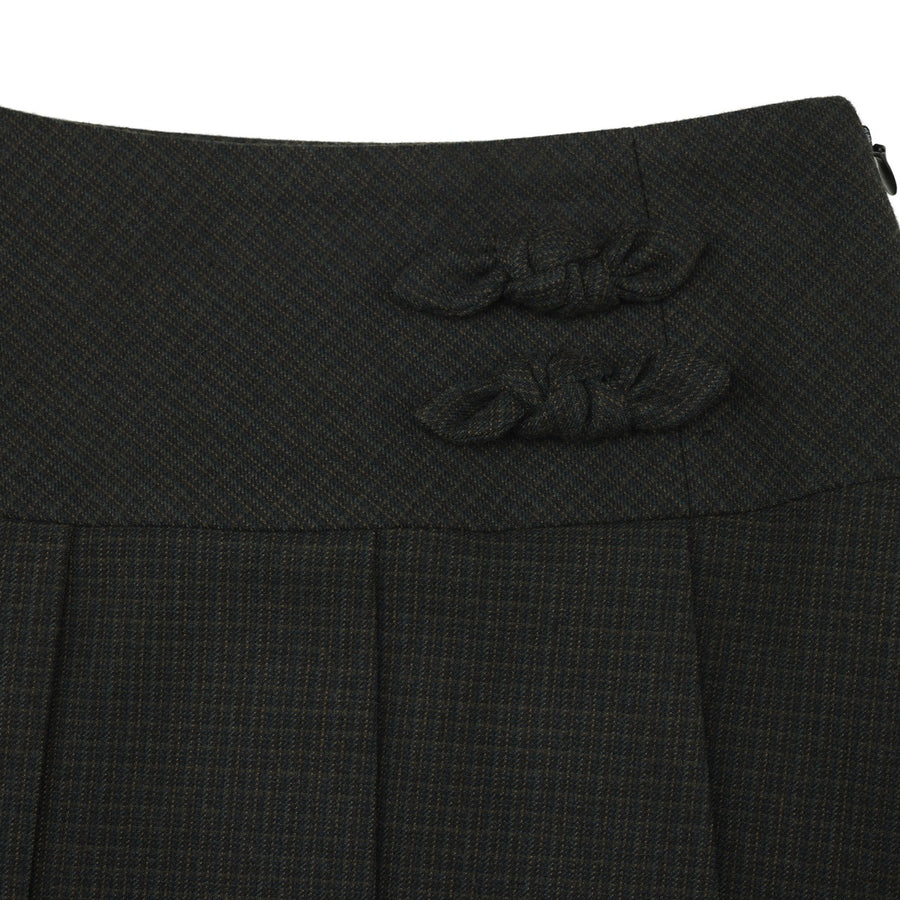 SIDE RIBBON CHECK SKIRT
