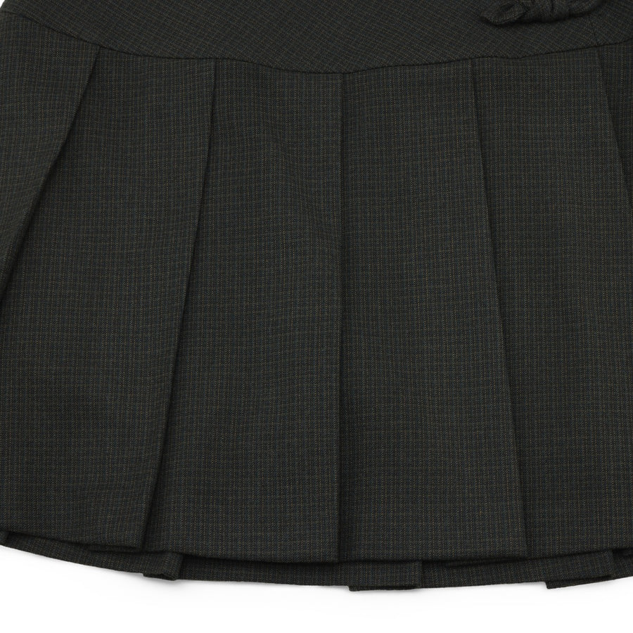SIDE RIBBON CHECK SKIRT
