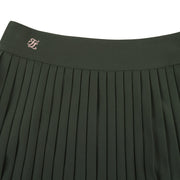 PIQUE BACK LOGO PLEATED SKIRT