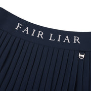 PIQUE BACK LOGO PLEATED SKIRT