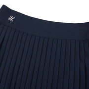 PIQUE BACK LOGO PLEATED SKIRT