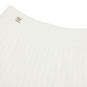 PIQUE BACK LOGO PLEATED SKIRT