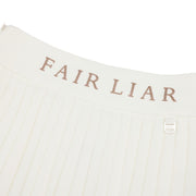 PIQUE BACK LOGO PLEATED SKIRT