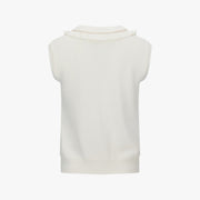 RUFFLED V-NECK VEST
