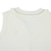 RUFFLED V-NECK VEST