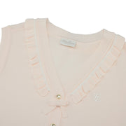 RUFFLED V-NECK VEST