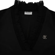 RUFFLED V-NECK T-SHIRT