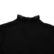 RUFFLED V-NECK T-SHIRT
