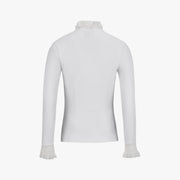RUFFLED V-NECK T-SHIRT