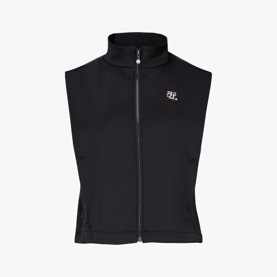 PIN-TUCK CROPPED VEST