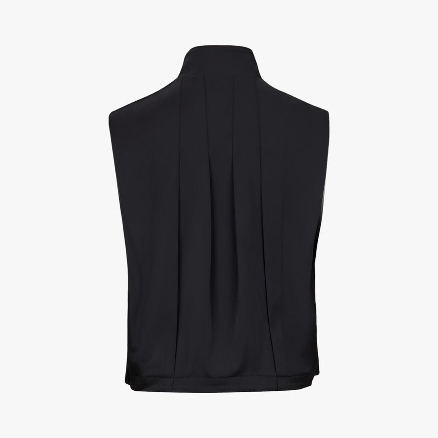PIN-TUCK CROPPED VEST